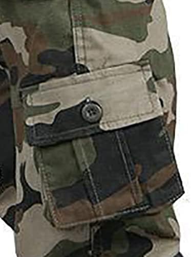Blukids Mens Prouflage מכנסי מטען מכנסי עבודה כותנה עבה מכנסי מטען מתאימים מכנסי עבודה מרובי כיס מכנסי עבודה