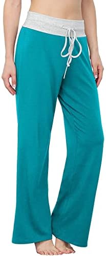 מכנסי זיעה של ג'ורסה נמתחים מכנסי יוגה מותניים גבוהים המותניים המותניים האלסטיים שרוך מכנסי טרנינג מזדמנים ישר