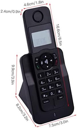 טלפון טלפוני אלחוטי ניתן להרחבה של ביסופיה עם זיהוי מתקשר לתצוגה של LCD 50 זיכרונות טלפונים שיחות דיבוריות