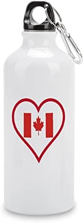 אני אוהב קנדה אדום לב בקבוק מים ספורט לשימוש חוזר אלומיניום ספל מבודד לחוץ