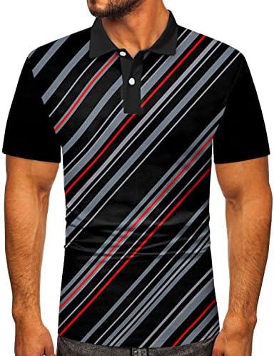 חולצות גולף פולו של XXBR Mens, חולצות טניס פסים אופנה