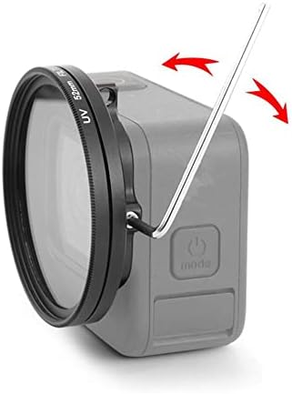 Moudoauer 52 ממ סגסוגת אלומיניום UV עדשה טבעת מתאם מתאם עבור GoPro Hero 9/10 אביזר חילוף מצלמה שחורה