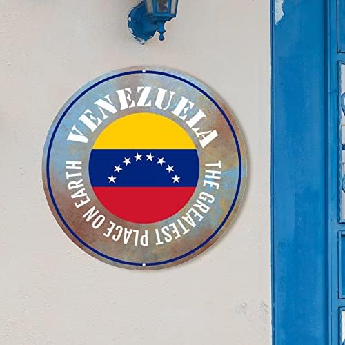 דגל וונצואלה שלט ברוך הבא דלת הכניסה המקום הגדול ביותר על אדמת שלט מתכת פטריוטי תפאורה פטריוטית