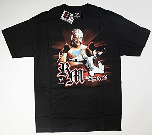 ריי מיסטריו חתום על חולצת WWE PSA/DNA COA Pro היאבקות לוצ'ה תת -קרקעית AAA M - ההיאבקות החתימה