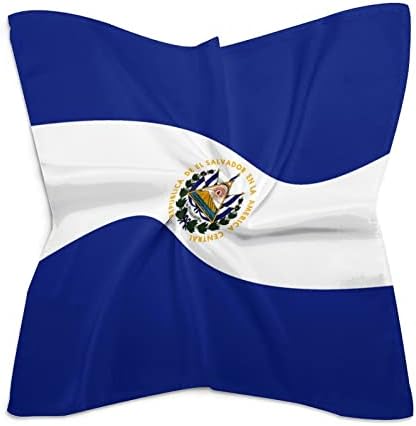 אל סלבדור דגל בציר משי-כמו כיכר צעיף רך בנדנות הדפסת פנים מסכת בארה ' ב ממחטות