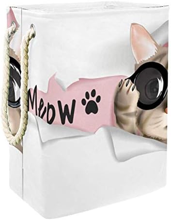 חתול דרך נייר 300 ד אוקספורד עמיד למים בגדי סל גדול כביסה סל עבור שמיכות בגדי צעצועי בחדר שינה