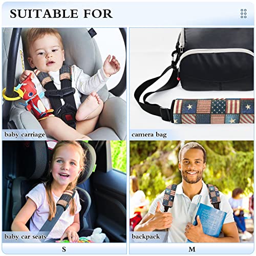 כיסויי רצועת מושב מכונית דגל אמריקאית לילדים לתינוקות 2 יח 'רצועות מושב רכב רכב כרית כרית כרית