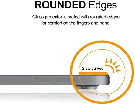 Supershieldz מיועד ל- iPad Pro חדש 12.9 אינץ ' - 6/5/4/3 דור) מגן מסך זכוכית מחוסמת, 0.33 ממ, אנטי