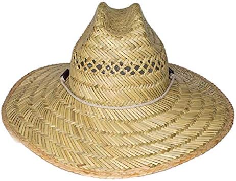 כובע שמש מציל קש אאוטבק לגברים עם חוט סנטר