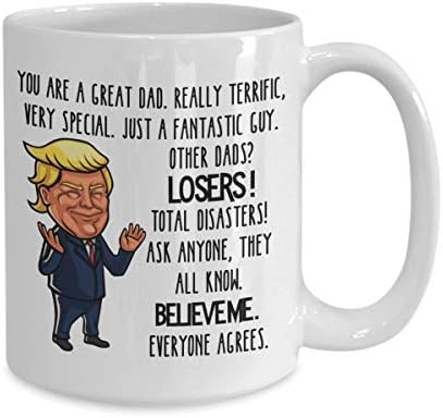 ספל טראמפ עבור אבא נהדר מצחיק אבות יום רעיון 15 עוז. לבן קרמיקה קפה כוס לגברים לו אבא