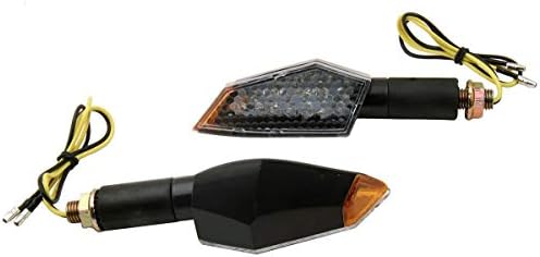 שחור ארוך גזע הוביל אופנוע להפוך אותות אורות אינדיקטורים ידע זה תואם עבור 2012 דוקאטי 1199 פניגל
