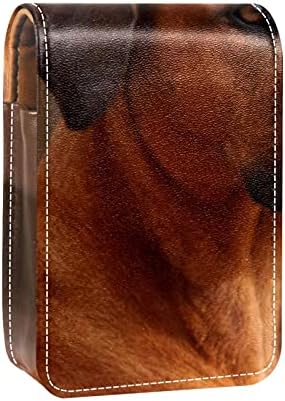 רודזיה רידג ' בק כלב שפתון מקרה מחוץ שפתון מחזיק עבור ארנק מיני שפתון תיק נסיעות קוסמטי פאוץ עם מראה לנשים