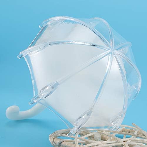 קופסת סוכריות מטריית קינורגו, 24 יחידות 7.5x10 סמ פלסטיק שקוף צורה מטרייה חדשנית קופסת ממתקים עגולה, להחזקת