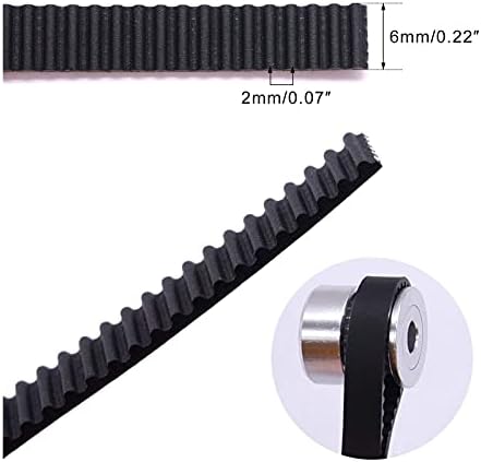 SKXMOD שחור 2 מטרים GT2 חגורת תזמון פתוחה 6 ממ רוחב 2 ממ מגרש גובה 3D הדפסת חגורת גומי F013