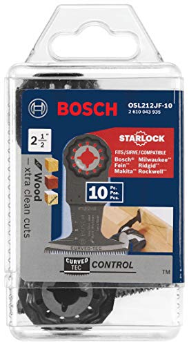 Bosch OSL212JF-10 10-PACK 2-1/2 אינץ '. Starlock מתנודד רב-כלים עץ מעוקל-טק דו-מטאל Xtra-Clean