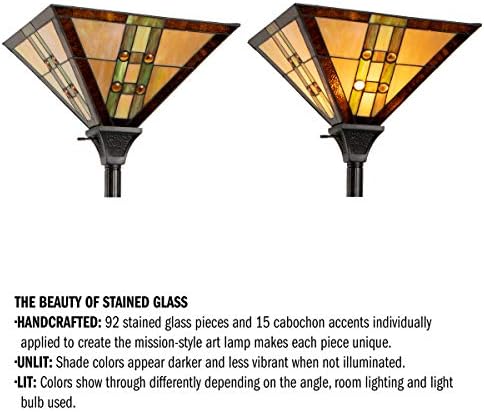 מפואר בית טיפאני סגנון רצפת מנורת משימה עיצוב אמנות זכוכית לפיד תאורה הוביל הנורה כלול-בציר מראה בעבודת