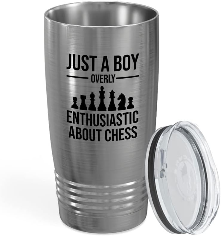 פלרי לנד שחמט שחקן שחמט כסף מהדורת כוס 20 עוז-רק ילד יתר על המידה נלהב על שחמט - עצמי משחק סיפורים