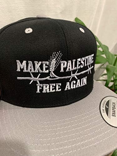Hurriyyatee הופך את פלסטין בחינם כובע סנאפבק רקום, עיצוב פלסטיני מותאם אישית 6 פאנל כובע בייסבול