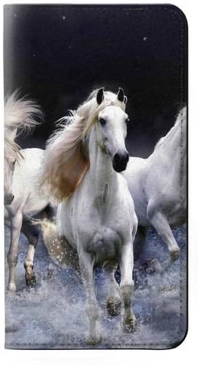 רוא0246 לבן סוס עור מפוצל להעיף מקרה כיסוי לאייפון 14