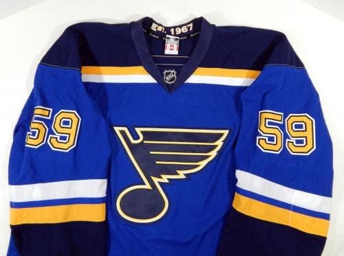 2015-16 St. Louis Blues Spencere Asuchak 59 משחק הונפק Blue Jersey DP12076 - Game Care