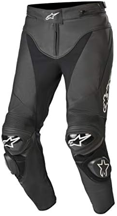 מכנסי אופנוע עור 2 של אלפינסטארס לגברים, שחור, 54