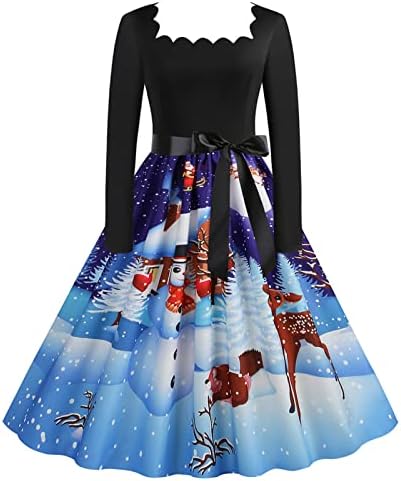 מדף ארוך שרוול שמלה לנשף לנשים 2022 חג המולד חורף סתיו קו נדנדה שמלת שמלת ערב מסיבת קוקטייל שמלות