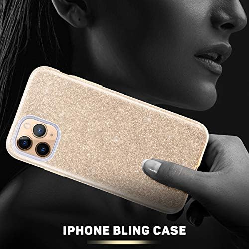 Mateprox תואם למקרה של iPhone 11 Pro, Bling Sparkle Girls Cute Case Protectience עבור iPhone 11 Pro 5.8 אינץ