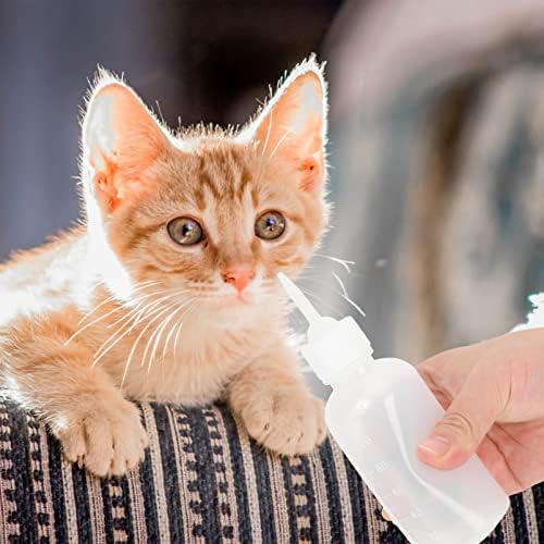 חצר אוויר מיני חיות מחמד האכלת בקבוק 4 יחידות 120 מ ל חתלתול סיעוד בקבוקי חתול חלב מזין עם פטמות