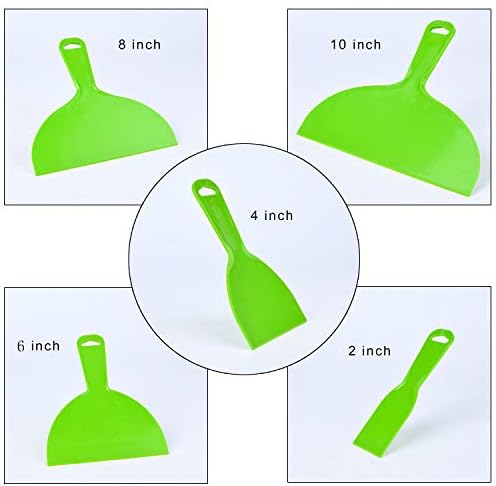 5 יחידות לשימוש חוזר פלסטיק מרק סכין סט גמיש מגרד כלי גמיש מגרדי צבע כלי עבור מדבקות, טפט, אפייה, קיר ומכונית מרק,