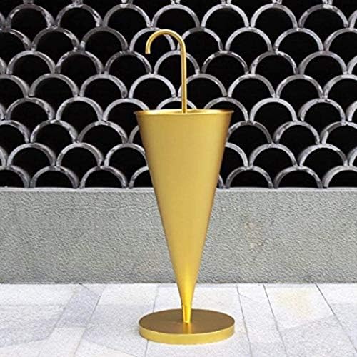 עמדות מטריית Fazrpip, מחזיק מטריית כניסה לתיקון דקורטיבי בודד ומדף אחסון ， עיצוב משרד ביתי/זהב