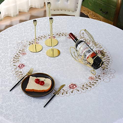 בד וולקמר בד דמשק עגול שולחן מפת שולחן רקום שולחן פרחוני לכסות סתיו פסטיבל חג ההודיה של חג הפסחא