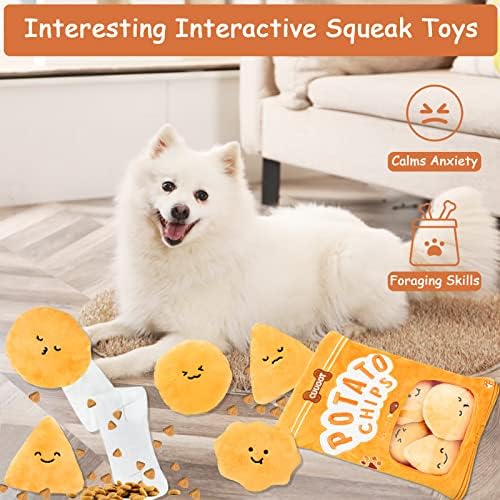 Cuuoot מחבואים צעצועים לכלבים, צעצועי פאזל לכלבים, צעצועי כלבים אינטראקטיביים מצומצמים לצעדי כלבים