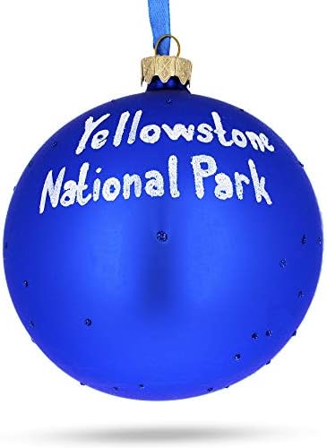 הפארק הלאומי ילוסטון, ויומינג כדור זכוכית קישוט חג המולד 4 אינץ