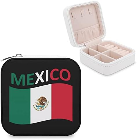 דגל של מארגן תיבת תכשיטים מקסיקו מארגן תצוגה אחסון מחזיק מתנה לנשים טבעות שרשרת עגילי נערות נסיעות מדי