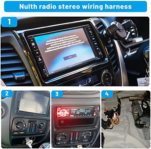 Nuith Radio Stereo חיווט רתמת מתאם מחבר תואם ל- GM Chevy Silverado GMC Sierra 2000-2012 רכבים