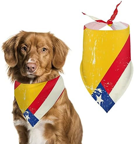 ארהב וגרמנית גראנג ' דגל יפה כלב בנדנות דפוס משולש לחיות מחמד צעיף רחיץ כלב ליקוק מטפחת