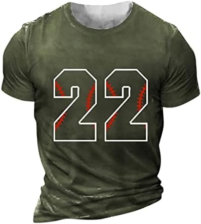Mens Crewneck Thrick Baseball חולצות הדפסה גרפית אתלטית היפ הופ חידוש שרוול קצר כותנה צמרות לגברים
