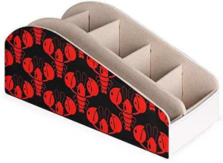 לובסטרים אדום סרטנים טלוויזיה שלט רחוק מחזיק עם 6 תאים נושא כלים תיבת שולחן אחסון ארגונית עבור בלו
