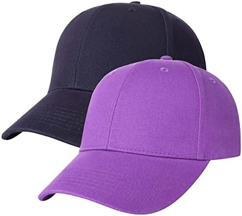 אוסמי 2 חבילה קלאסי כותנה בייסבול כובעי גברים נשים מתכוונן כדור כובעי עבור חיצוני אימונים / ספורט / גולף
