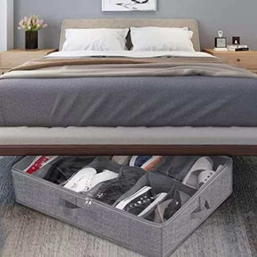 שקית אחסון תחתונים, מתחת לפחי אחסון מיטה עם ידיות מחוזקות מתחת לשקיות אחסון מיטה לא ארוגים קיבולת גדולה