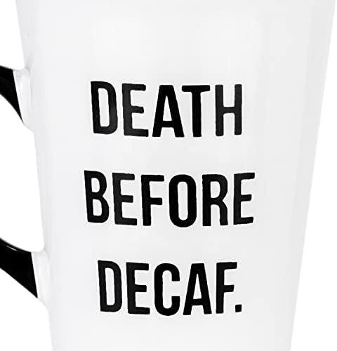 בית אמיצ ' י מוות לפני נטול קפאין ספל קפה 5.5 ליטר על 4.25 וואט על 5.5 שעה, 20 אונקיה, לקפה, תה או כל משקאות,