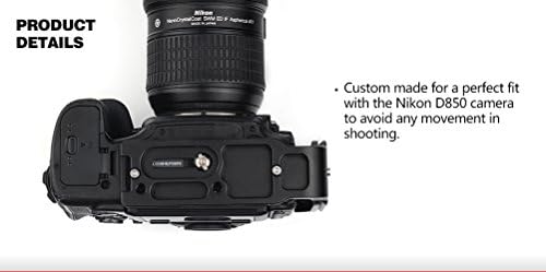 SunwayFoto PNL-D850 לוח L ייעודי לניקון D850 מצלמה ARCA / RRS תואם SUNWAY