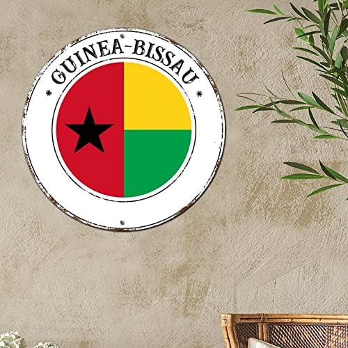 גינאה ביסאו דגל לאומי שלטי זר מתכת שלטי סגנון שיק אלומיניום זר זר מתכת קיר אמנות קיר תולה עיצוב