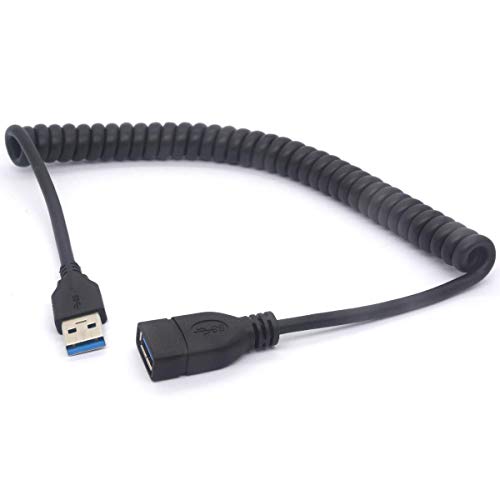 סליל ספירלה של גלהונג כבל USB USB 3.0 כבל הרחבה זכר לנקבה 1.5 מ '/3.3 רגל