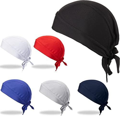 6 חתיכות לעשות סמרטוטי זיעה הפתילה כפת כובע גולגולת כובע זיעה מהיר ייבוש כובע אופנוע ראש לעטוף עבור גברים