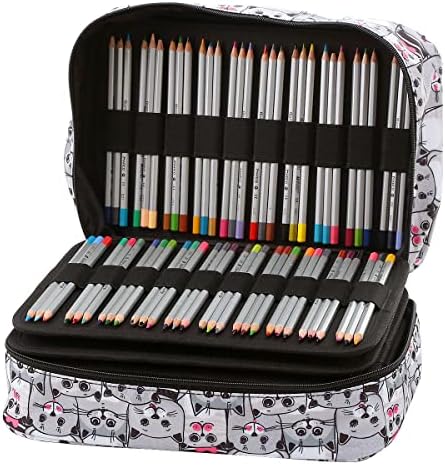 עפרון צבעוני LBXGAP מארז 140 חריצים מחזיקים 420 PCS עפרונות או 280 ג'ל. מארגן קיבולת גדולה עם מחזיק רב שכבתי