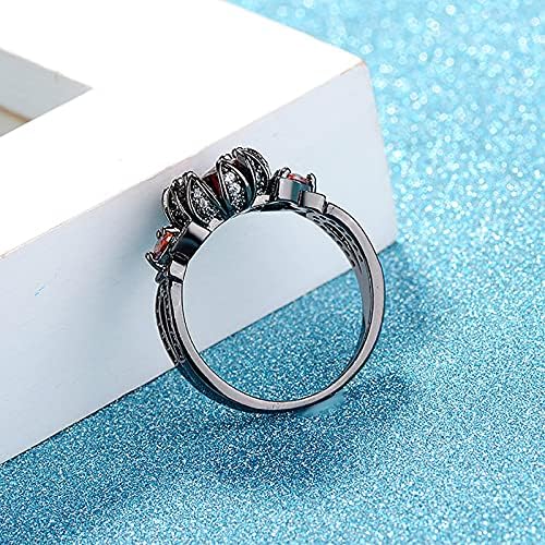 תכשיטים נוער 5-10 סגסוגת גודל זירקון טבעת תכשיטים טבעות נישואין טבעות אצבעות מתנות אדומות