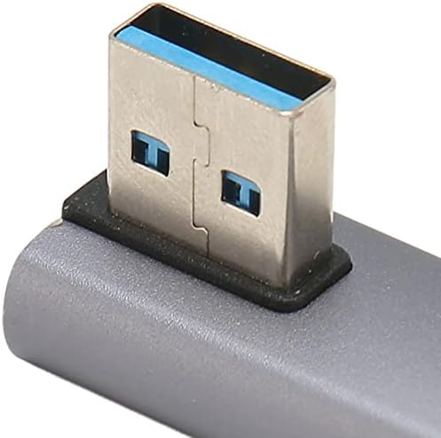 Cyrank USB 3.1 מתאם, 90 מעלות 15W 5V 3A תקע של 10 ג'יגה -ביט לשנייה ומשחק זווית שמאל זכר USB למתאם לנקבה