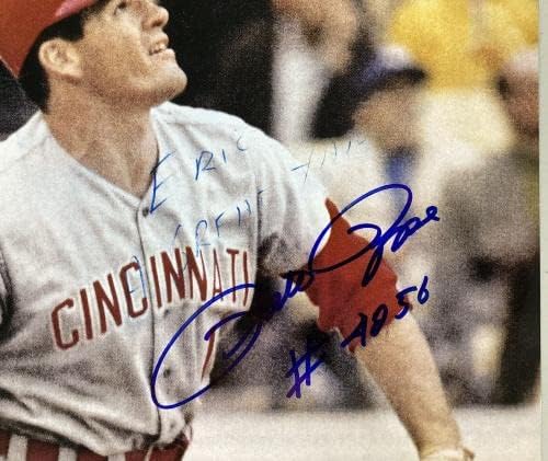 תמונה חתומה על פיט רוז 16x20 כיסוי מאויר כיסוי אדום חתימה 4256 כתב TPG - תמונות MLB עם חתימה