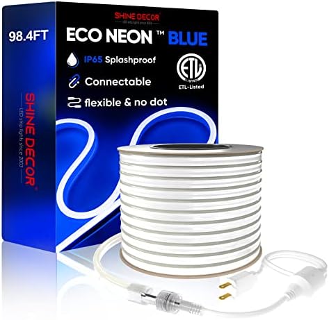 מוצרי חבילה של עיצוב Shine של חבילת מסלול ערוץ אלומיניום עם כחול 30 מ '/98.4ft ערכת אורות חבל ניאון LED